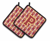Carolines Treasures  CJ1070-PPTHD Letter P Football Cardinal and Gold Pair of Po