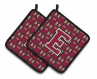 Carolines Treasures  CJ1078-EPTHD Letter E Football Garnet and Gold Pair of Pot