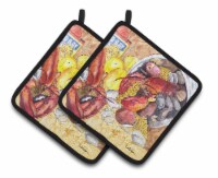 Carolines Treasures  8719PTHD Lobster with Old Bay Pair of Pot Holders