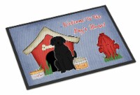 Dog House Collection Black Labrador Indoor or Outdoor Mat 24x36