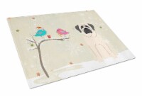 Christmas Presents between Friends Mastiff - White Glass Cutting Board Large