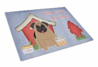 Carolines Treasures  BB2759LCB Dog House Collection Pug Brown Glass Cutting Boar