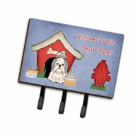 Carolines Treasures BB2839TH68 Dog House Collection Shih Tzu Silver & White Leash or Key Hold
