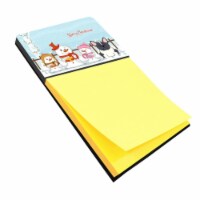 Carolines Treasures  Merry Christmas Carolers French Bulldog Black & White Sticky Note Holder
