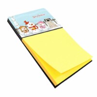Carolines Treasures  Merry Christmas Carolers Mastiff Brindle White Sticky Note Holder