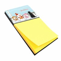 Carolines Treasures  Merry Christmas Carolers Black Russian Terrier Sticky Note Holder