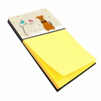 Carolines Treasures  Christmas Presents Between Friends Airedale Sticky Note Holder