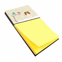 Carolines Treasures  Christmas Presents Between Friends Cavalier Spaniel Sticky Note Holder