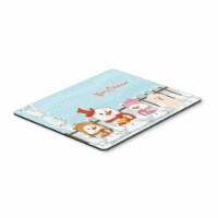 Merry Christmas Carolers Bichon Frise  Pad,  Multicolor, 7.75x9.25 (BB2406MP)