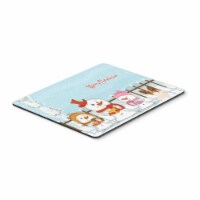 Merry Christmas Carolers Papillon Red White  Pad,  Multicolor, 7.75x9.25 (BB2409MP)