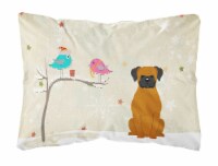 Christmas Presents between Friends Boxer - Fawn Canvas Fabric Decorative Pillow