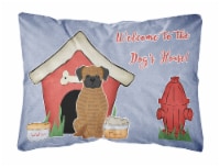 Dog House Collection Brindle Boxer Canvas Fabric Decorative Pillow