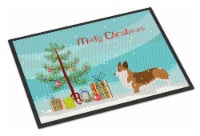 Carolines Treasures BB2938MAT Corgi Merry Christmas Tree Doormat 18x27