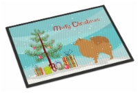 Carolines Treasures BB2960MAT Pomeranian Merry Christmas Tree Doormat 18x27
