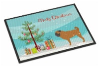 Carolines Treasures BB2965JMAT Pug Merry Christmas Tree Doormat 24x36