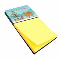 Carolines Treasures  Pomeranian Merry Christmas Tree Sticky Note Holder