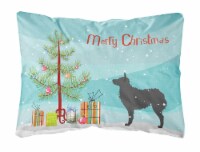 Croatian Sheepdog Merry Christmas Tree Canvas Fabric Decorative Pillow