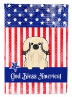 Carolines Treasures BB3101GF Patriotic USA Pekingese Cream Flag Garden Size