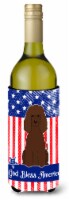 Carolines Treasures  BB3058LITERK Patriotic USA Irish Water Spaniel Wine Bottle