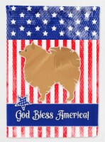 Carolines Treasures  BB3342CHF USA Patriotic Pomeranian Flag Canvas House Size