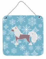 Winter Snowflake Chinese Crested Wall or Door Hanging Prints