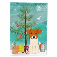 Carolines Treasures BB4233GF Merry Christmas Tree Jack Russell Terrier Flag Gar