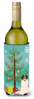 Carolines Treasures  BB4152LITERK Merry Christmas Tree Moscow Watchdog Wine Bott