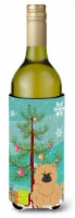 Carolines Treasures  BB4269LITERK Merry Christmas Tree Chow Chow Cream Wine Bott