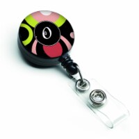 Carolines Treasures  Letter O Monogram Retro in Black Retractable Badge Reel