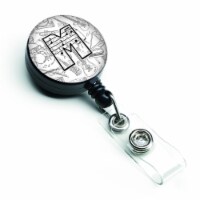 Carolines Treasures  Letter M Musical Note Letters Retractable Badge Reel