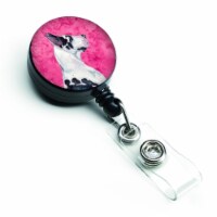 Carolines Treasures  Pink Great Dane Retractable Badge Reel