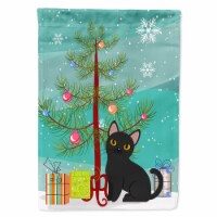 BB4417GF Garden Size Bombay Cat Merry Christmas Tree Flag, Multicolor, small