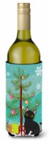 Carolines Treasures  BB4417LITERK Bombay Cat Merry Christmas Tree Wine Bottle Hu