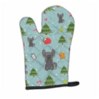 Carolines Treasures BB4772OVMT Christmas Chinese Crested Black Oven Mitt
