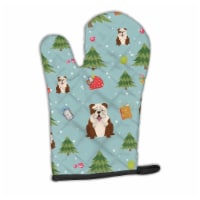 Carolines Treasures BB4781OVMT Christmas English Bulldog Brindle White Oven Mit