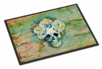 Carolines Treasures BB5124JMAT Day of the Dead Skull with Flowers Doormat 24x36