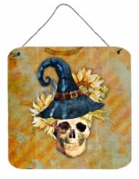 Carolines Treasures  BB5126DS66 Day of the Dead Witch Skull  Wall or Door Hangin