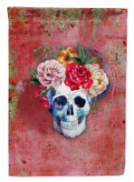 Carolines Treasures BB5130GF Day of the Dead Red Flowers Skull Garden Flag