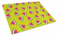 Carolines Treasures BB5151LCB Watermelon on Lime Green Glass Cutting Board Larg