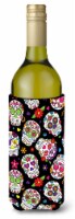 Carolines Treasures  BB5116LITERK Day of the Dead Black Wine Bottle Hugger