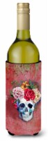 Carolines Treasures  BB5130LITERK Day of the Dead Red Flowers Skull  Wine Bottle