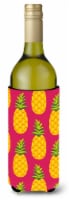 Carolines Treasures  BB5136LITERK Pineapples on Pink Wine Bottle Hugger