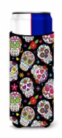 Carolines Treasures  BB5116MUK Day of the Dead Black Ultra Hugger for slim cans