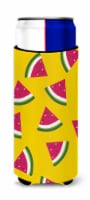 Carolines Treasures BB5144MUK Watermelon on Yellow Ultra Hugger for slim cans