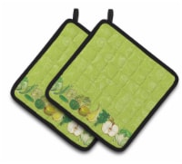 Carolines Treasures BB5135PTHD Fruits and Vegetables in Green Pair of Pot Holde