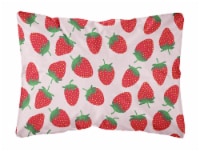 Carolines Treasures  BB5146PW1216 Strawberries on Pink Canvas Fabric Decorative