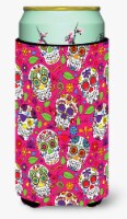 Carolines Treasures  BB5115TBC Day of the Dead Pink Tall Boy Hugger