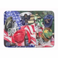 Carolines Treasures 1012RUG Barq's and Armed Forces Machine Washable Memory Foa