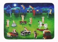 Carolines Treasures  7403RUG Corgi Backyard Circus Machine Washable Memory Foam