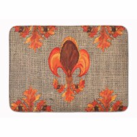 Thanksgiving Turkey Fleur de lis Machine Washable Memory Foam Mat